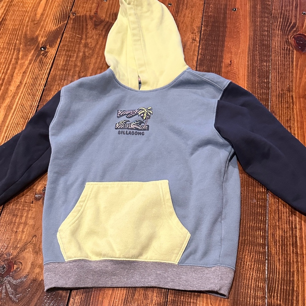 Billabong Kids' Blue and Cream Hoodie
